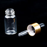 20 Pieces Travel Empty Glass Essential Oil Refillable Dropper Bottles 3 ML