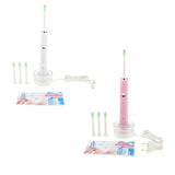 Max Electric Automatic Adult Toothbrush + 3 Replacement Head for Oral Care White