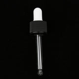 Maxbell 12 Pieces Refillable Empty Dropper Bottle 50ml Black Cap White Dropper