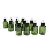 Maxbell 12 Pieces Refillable Empty Dropper Bottle 50ml Black Cap White Dropper