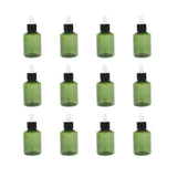 Maxbell 12 Pieces Refillable Empty Dropper Bottle 50ml Black Cap White Dropper