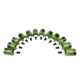 Maxbell 12 Pieces Refillable Empty Dropper Bottle 50ml White Cap Black Dropper