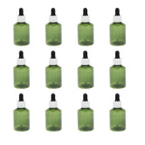 Maxbell 12 Pieces Refillable Empty Dropper Bottle 50ml White Cap Black Dropper