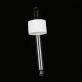 Maxbell 12 Pieces Refillable Empty Dropper Bottle 50ml White Cap Black Dropper