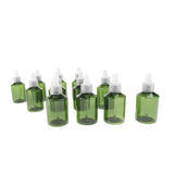 Maxbell 12 Pieces Refillable Empty Dropper Bottle 50ml Clear Cap White Dropper