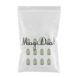 Maxbell 12 Pieces Refillable Empty Dropper Bottle 50ml Clear Cap White Dropper