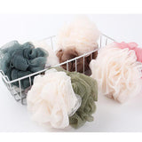 Maxbell 4Piece Bath Shower Mesh Sponge Pouf Scrubber Puff for Body Bathing Green