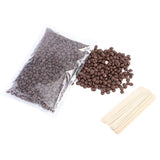 Max 500g Hot Film Hard Wax Beans Hair Removal Beads +10 Sticks Chocolate