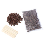 Max 500g Hot Film Hard Wax Beans Hair Removal Beads +10 Sticks Chocolate