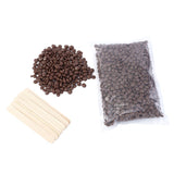 Max 500g Hot Film Hard Wax Beans Hair Removal Beads +10 Sticks Chocolate