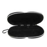 Max AEV Zipper Sunglasses Eyeglasses Hard Case Glasses Box Holder Pouch Black 01