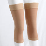 Max 1 Pair Women Men Compression Sleeve Calf Knee Stocking Socks Skin Color XL
