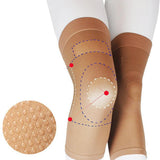 Max 1 Pair Women Men Compression Sleeve Calf Knee Stocking Socks Skin Color XL