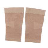 Max 1 Pair Women Men Compression Sleeve Calf Knee Stocking Socks Skin Color XL