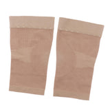 Max 1 Pair Women Men Compression Sleeve Calf Knee Stocking Socks Skin Color XL