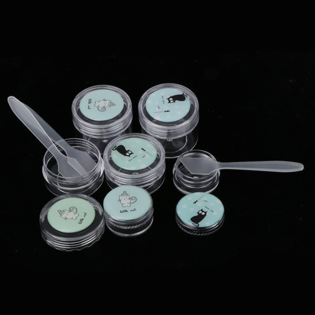 6 Pieces Resuable Travel Sample Bottle Container Makeup Empty Jar Pot Box 1#
