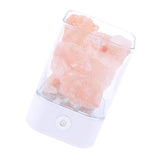 Max Maxb USB Natural Himalayan Salt Lamp Crystal Glow Rock Night Light White Base