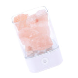 Max Maxb USB Natural Himalayan Salt Lamp Crystal Glow Rock Night Light White Base