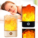 Max Maxb USB Natural Himalayan Salt Lamp Crystal Glow Rock Night Light White Base