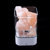 Max Maxb USB Natural Himalayan Salt Lamp Crystal Glow Rock Night Light White Base