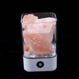 Max Maxb USB Natural Himalayan Salt Lamp Crystal Glow Rock Night Light White Base