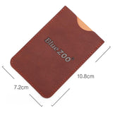 2 Pieces PU Leather Hair Comb Case Bag Holder Pocket Pouch Card Bag Brown