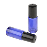 Max Maxb 20 Pieces Portable Travel 5ml Essential Oil Glass Roller Bottles Light Blue