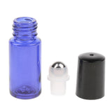 Max Maxb 20 Pieces Portable Travel 5ml Essential Oil Glass Roller Bottles Light Blue