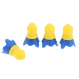 Max 4 Pieces Reusable Silicone Earplugs Hearing Protection Ear Plug for Airplane