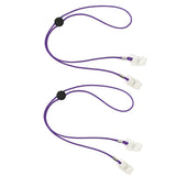 Max Maxb 2 Pieces Flexible Bib Napkin Chains Holder Meal Paper Towel Clip Purple