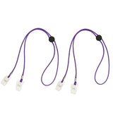 Max Maxb 2 Pieces Flexible Bib Napkin Chains Holder Meal Paper Towel Clip Purple