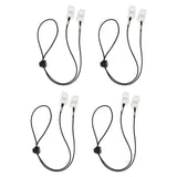 Max Maxb 4 Piece Adjustable Napkin Clip Strap Napkin Chain for Adult Elder Black