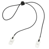 Max Maxb 4 Piece Adjustable Napkin Clip Strap Napkin Chain for Adult Elder Black
