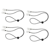 Max Maxb 4 Piece Adjustable Napkin Clip Strap Napkin Chain for Adult Elder Black