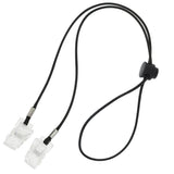 Max Maxb 4 Piece Adjustable Napkin Clip Strap Napkin Chain for Adult Elder Black