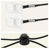 Max Maxb 4 Piece Adjustable Napkin Clip Strap Napkin Chain for Adult Elder Black