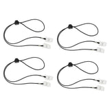 Max Maxb 4 Piece Adjustable Napkin Clip Strap Napkin Chain for Adult Elder Black
