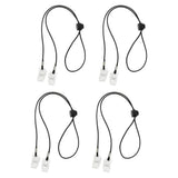 Max Maxb 4 Piece Adjustable Napkin Clip Strap Napkin Chain for Adult Elder Black