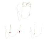 Eyeglass Reading Sunglass Glasses Cord Holder Necklace Chain Red Strawberry