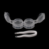 5 Pieces Flip-Top Contact Lens Case Container Holder with Storage Box Beige