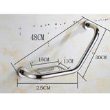 Max Maxb Bathroom Shower Toilet Bath Grab Bar Safety Handrail with Soap Dish Holder