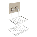 Maxbell Stainless Steel Wall Mounted Soap Holder Storage Tray Dish Rack Two Layers