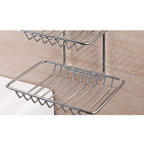 Maxbell Stainless Steel Wall Mounted Soap Holder Storage Tray Dish Rack Two Layers