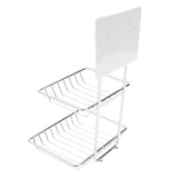 Maxbell Stainless Steel Wall Mounted Soap Holder Storage Tray Dish Rack Two Layers