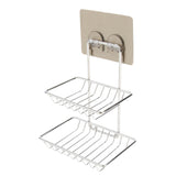 Maxbell Stainless Steel Wall Mounted Soap Holder Storage Tray Dish Rack Two Layers