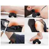 Maxbell Bone Neck Pillow Massager Trigger Point for Shoulder Spine Back Waist Black