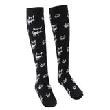 Maxbell 1 Pair Women Elastic Compression Socks Travel Sports Leg Support Socks 01