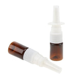 Max Maxb 10 Pieces 5ml Mini Plastic Nasal Spray Bottles Fine Mist Sprayer Pump Brown