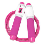 Max Adjustable Workout Jump Rope Skipping Rope for Women Men Kids Rose Red