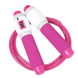 Max Adjustable Workout Jump Rope Skipping Rope for Women Men Kids Rose Red